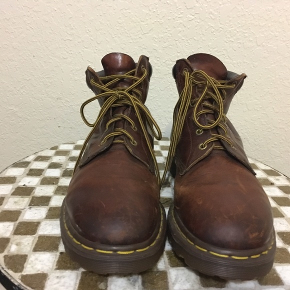 VINTAGE ENGLAND DR MARTENS BROWN ANKLE BOOTS 11M main image 5